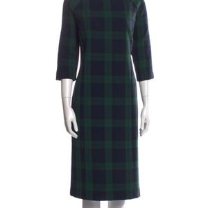 🏴󠁧󠁢󠁳󠁣󠁴󠁿☘️Tartan Plaid Print Midi Length Pencil Dress